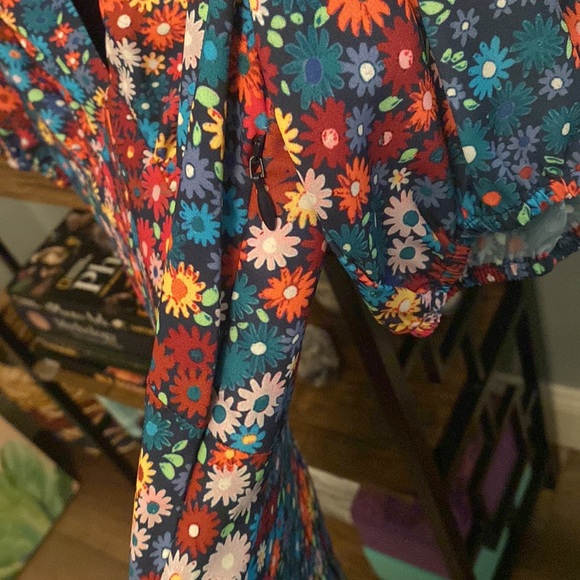 NWOT STAUD Mills Rainbow Flower Market mini dress - Picture 6 of 8